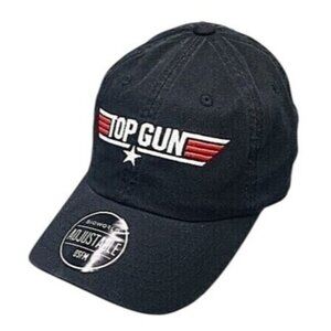 Top Gun  Bioworld Men's Adjustable Black Hat OSFM